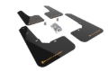 Picture of Rally Armor RAL UR Blk Flap/Orange Logo Mud Flaps - MF76-UR-BLK/WOR