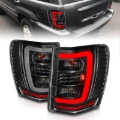 Picture of ANZO 1999-2004 Jeep Grand Cherokee LED Tail Lights w/ Light Bar Black Housing Clear Lens