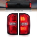 Picture of ANZO 2014-2018 GMC Sierra LED Tail Lights Black Housing Red/Clear Lens