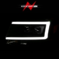 Picture of ANZO 2004-2008 Ford  F-150 Projector Headlights w/ Light Bar Black Housing