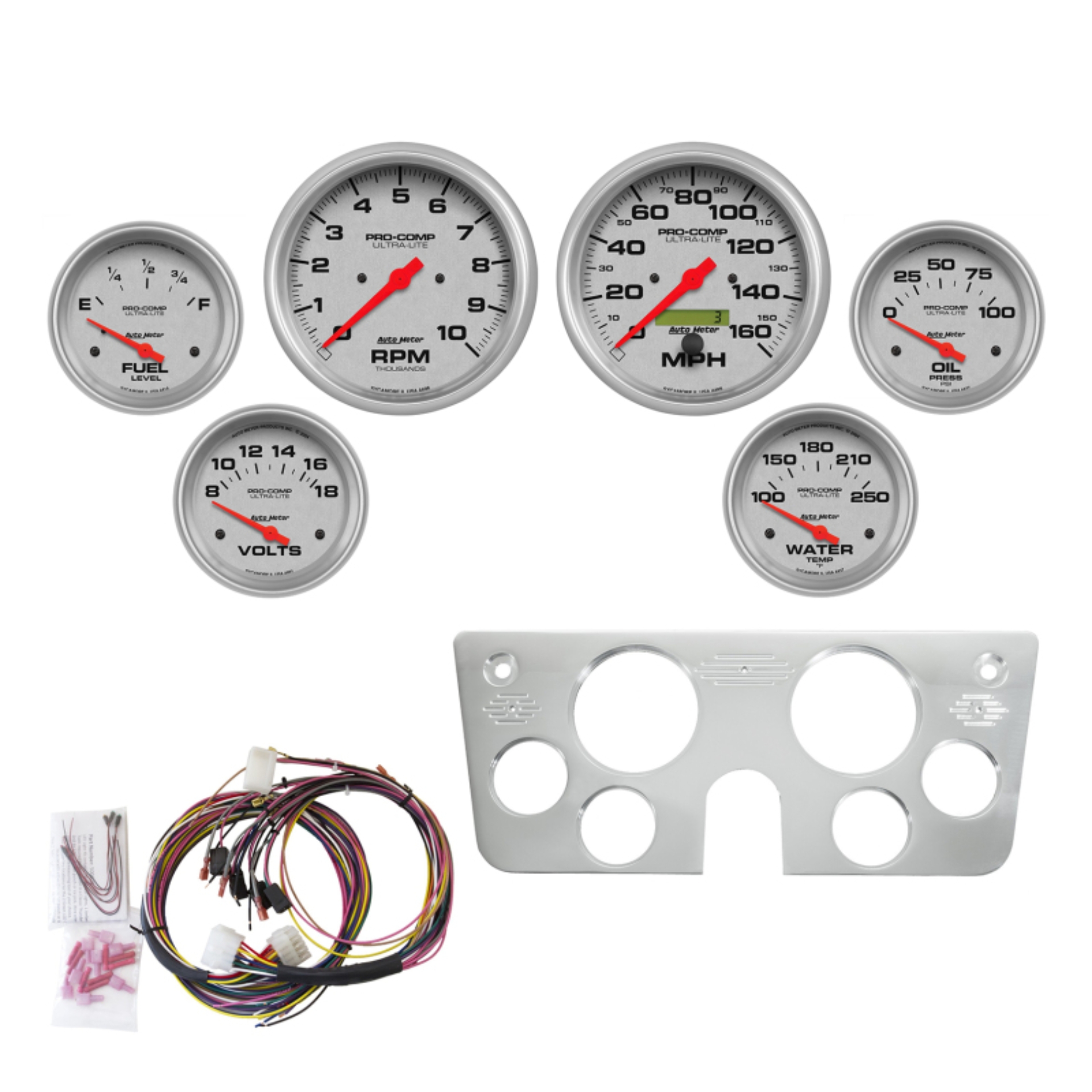 Picture of Autometer Ultra-Lite 67-72 Chevy Truck Dash Kit 6pc Tach / MPH / Temp / Oil / Volt