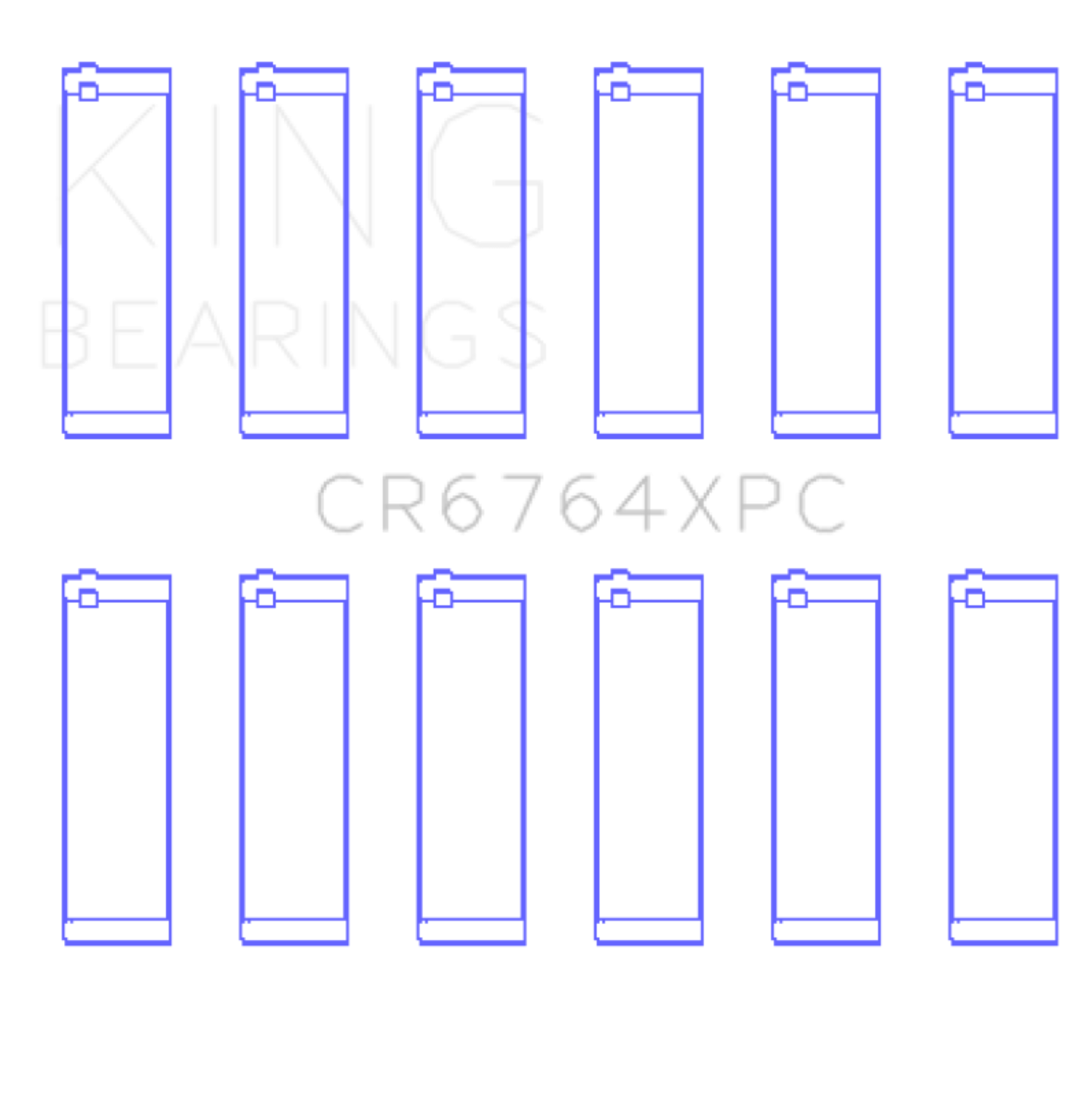 Picture of King Engine Bearings Skoda BUD Performance pMaxKote Coated Rod Bearing Set - Size STD