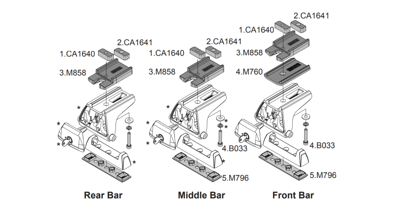 Picture of Rhino-Rack RHR Pioneer Spacer Hardware Kits - PLHS4
