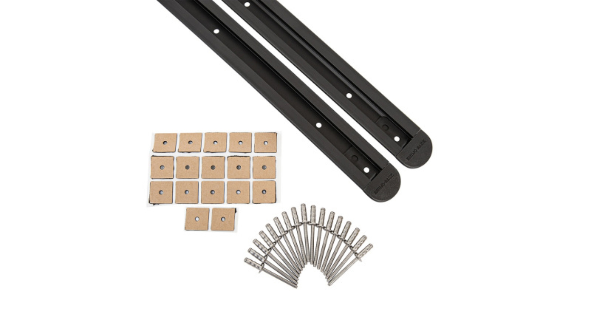 Picture of Rhino-Rack Ford Ranger RTS Tracks w/Hardware & End Caps - Pair