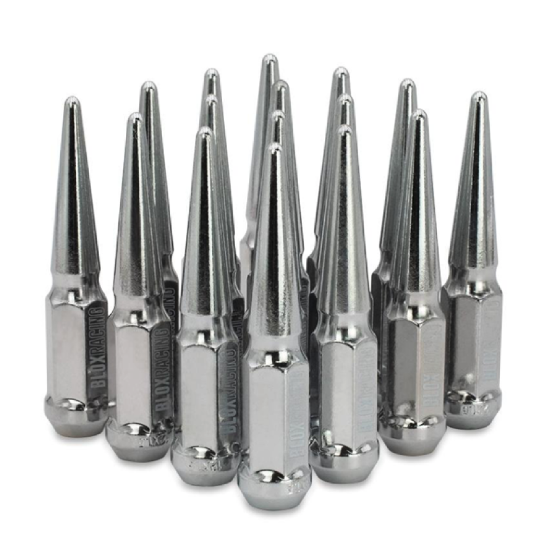 Picture of BLOX Racing Spike Forged Lug Nuts - Chrome 12 x 1.25mm - Set of 16