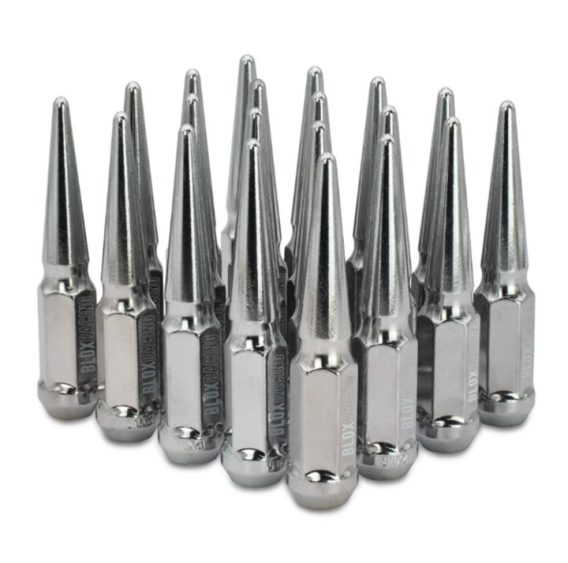 Picture of BLOX Racing Spike Forged Lug Nuts - Chrome 12 x 1.25mm - Set of 20