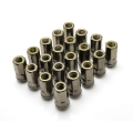 Picture of Wheel Mate Muteki HR50 Open End Lug Nuts - Titanium Chrome w/ Yellow Ring 14x1.50