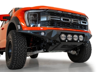 Picture of Addictive Desert Designs 2021+ Ford Raptor Bomber Front Bumper w/ 4 Rigid 360 6in Light Mounts