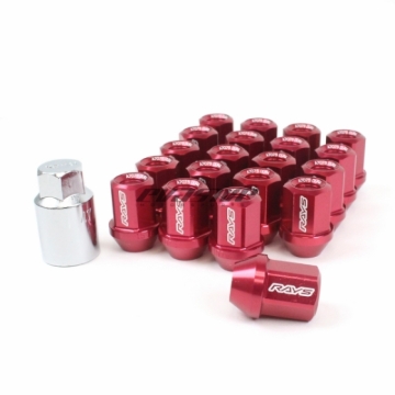 Picture of Rays Dura-Nut L32 Straight Type 12x1.50 Lug Nut Set 16 Lug 4 Lock Set - Red