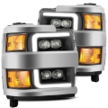 Picture of AlphaRex 15-18 Chevy 2500HD NOVA LED Proj Headlights Plank Style Black w/Activ Light/Seq Signal/DRL