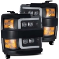 Picture of AlphaRex 15-18 Chevy 2500HD NOVA LED Proj Headlight Plank Style Jet Blk w/Activ Light/Seq Signal/DRL