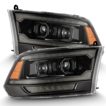 Picture of AlphaRex 09-18 Ram 2500 LUXX LED Proj Headlight Plank Style Alpha Blk w/Activ Light/Seq Signal/DRL