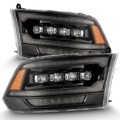 Picture of AlphaRex 09-18 Ram 2500 NOVA LED Proj Headlights Plank Style Alpha Blk w/Activ Light/Seq Signal/DRL