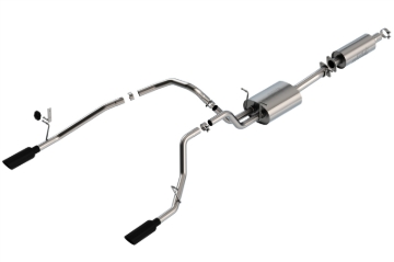 Picture of Borla 19-22 RAM 1500 3.6L V6 4DR 140.5/144.6/153.5 WB 2.25in S-Type Cat-Back - Black Chrome Tip