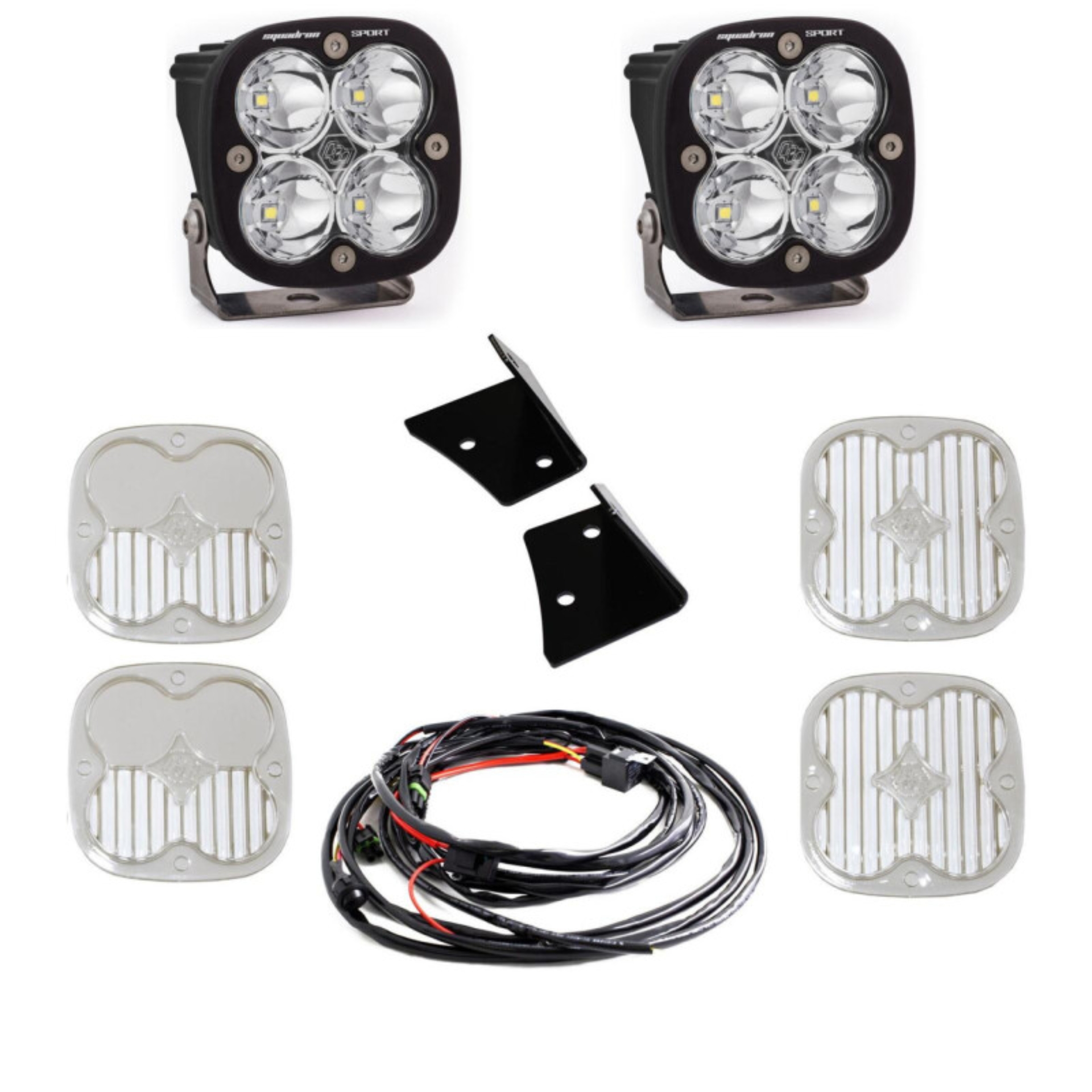 Picture of Baja Designs 07-18 Jeep Wrangler JK Squadron Sport A-Pillar Kit LED Light Pods - White
