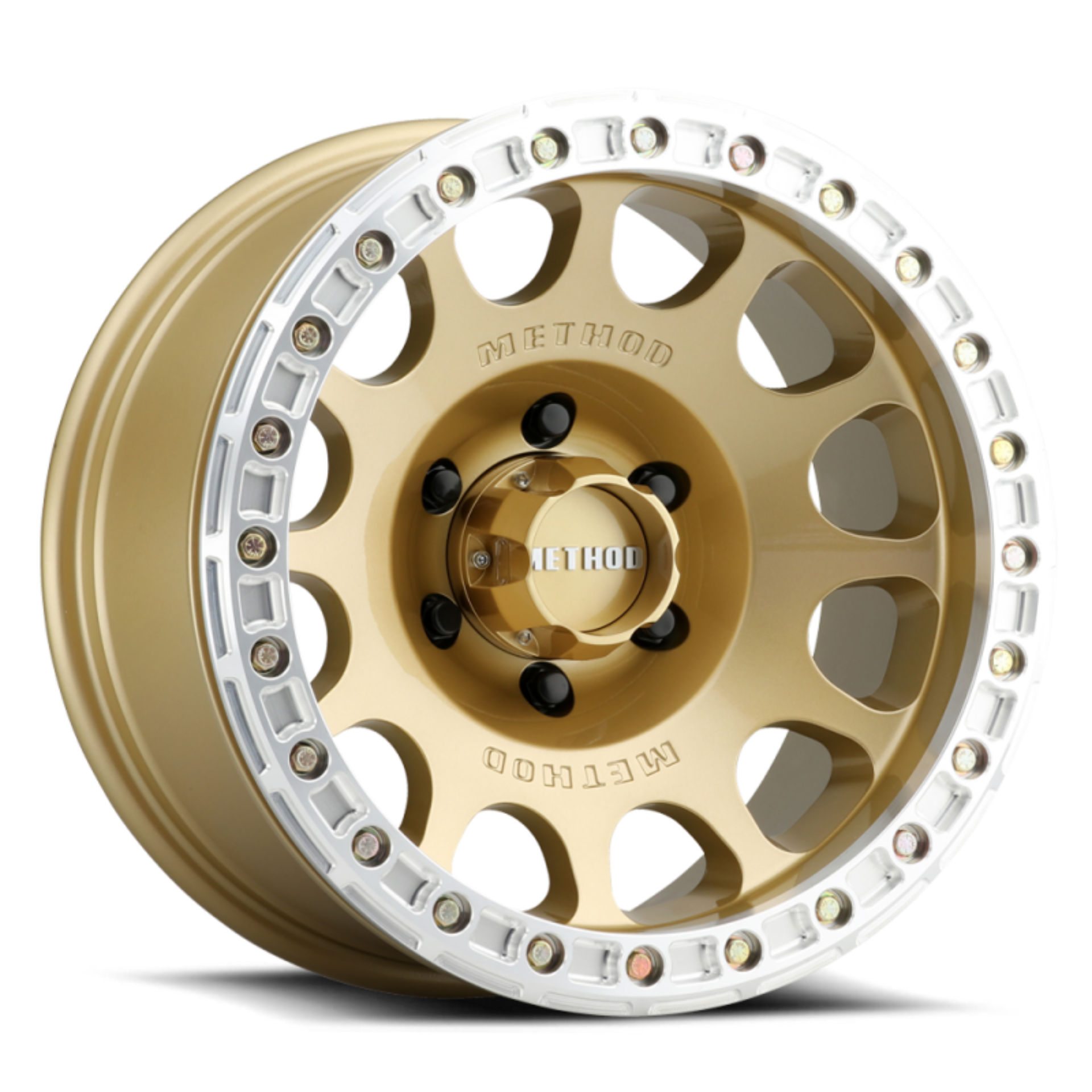 Picture of Method MR105 Beadlock 17x9 -38mm Offset 6x5.5 3.50in BS 108mm CB - Gold Wheel