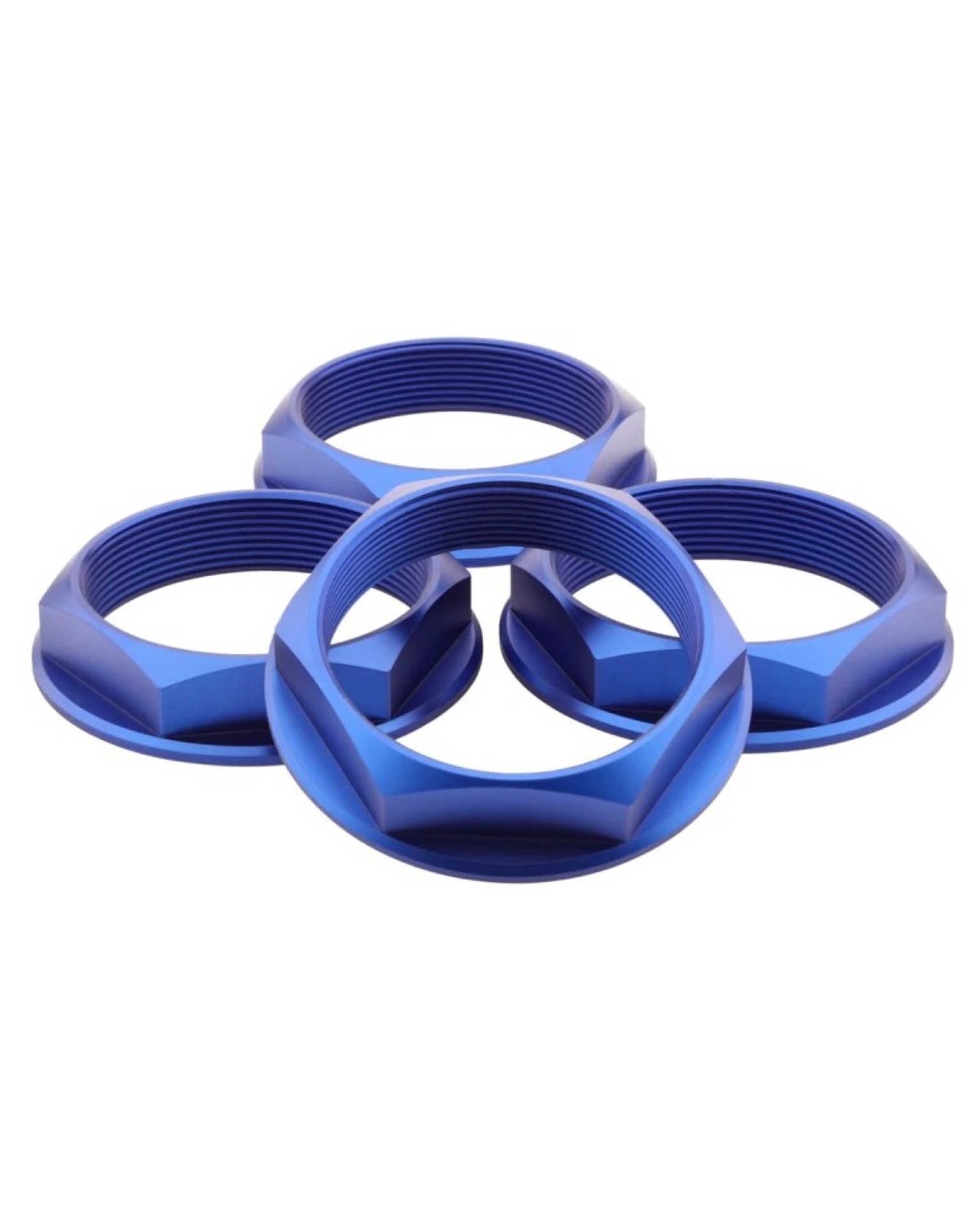 Picture of fifteen52 FFT Center Cover Plates Wheel Center Caps - 52-ST-NUT-V2- BLUE-SET
