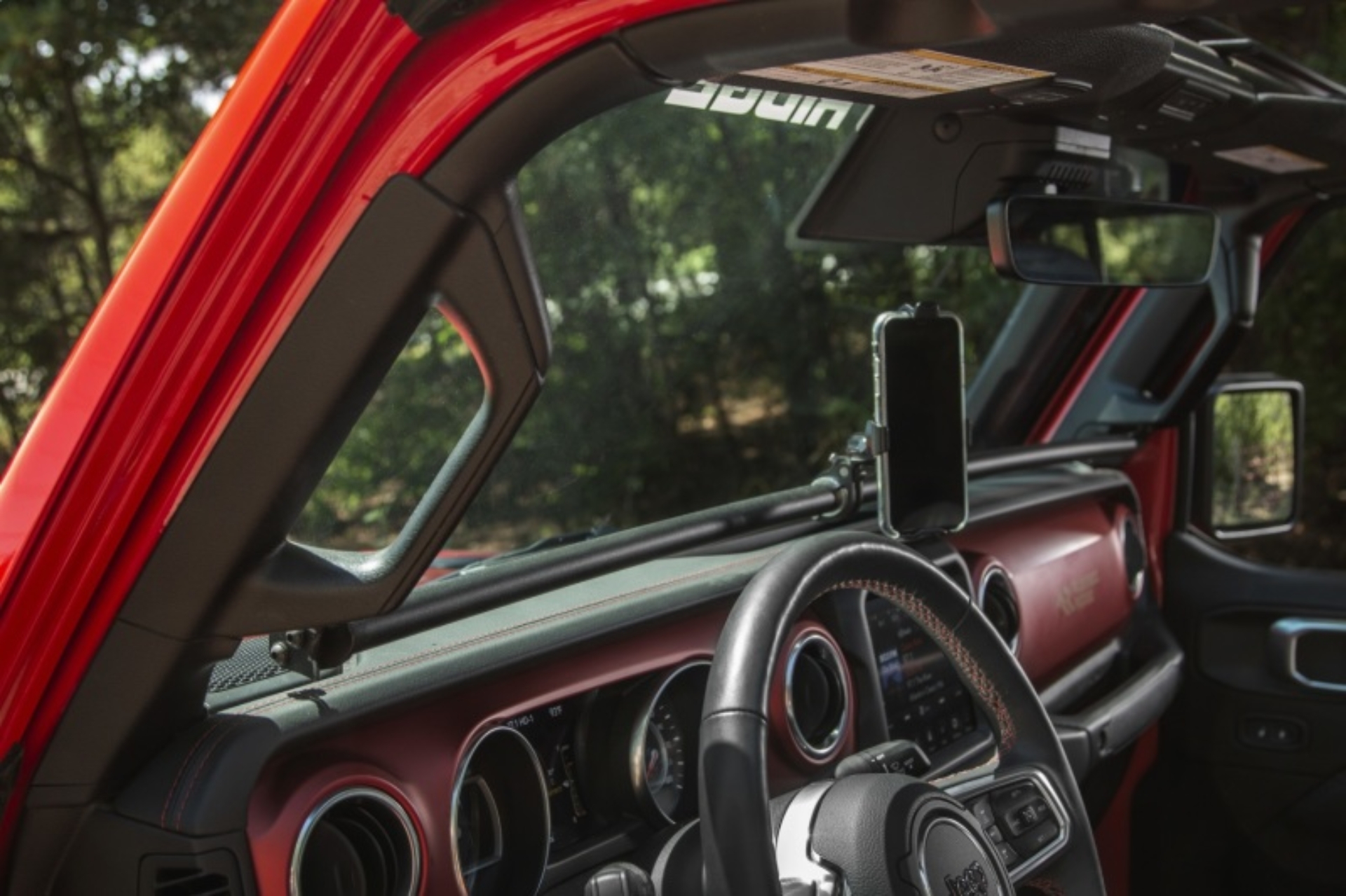 Picture of Rugged Ridge 18-21 Jeep Wrangler/Gladiator (JL/JT) Dash Bar - Black