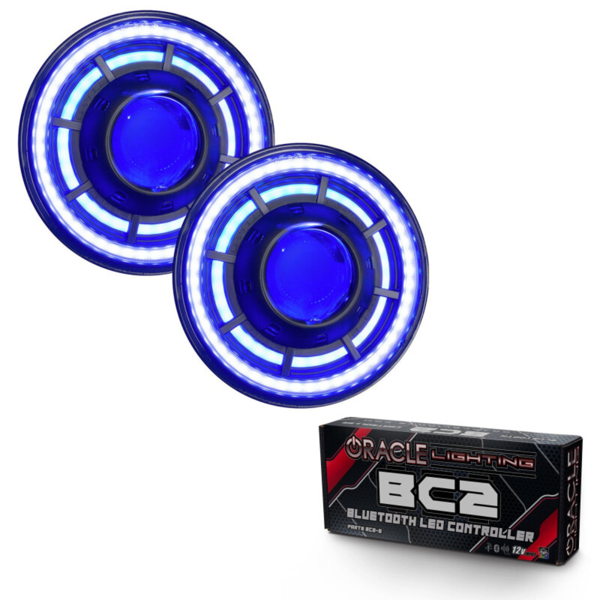 Picture of Oracle Oculus 7in ColorSHIFT Bi-LED Projector Headlights for Jeep Wrangler JK SEE WARRANTY