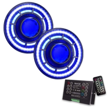 Picture of ORACLE Lighting 0718 Jeep Wrangler JK Oculus 7in ColorSHIFT Bi-LED Projector Headlights