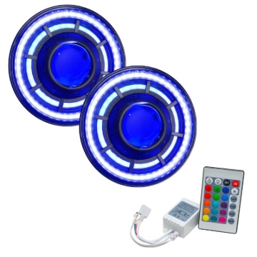 Picture of ORACLE Lighting 0718 Jeep Wrangler JK Oculus 7in ColorSHIFT Bi-LED Projector Headlights