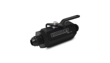 Picture of Vibrant -4AN to -4AN Male Shut Off Valve - Black