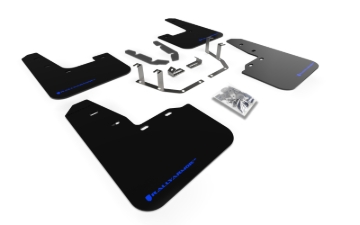 Picture of Rally Armor 18-23 Ford Fiesta ST MK8 Black UR Mud Flap w/Blue Logo