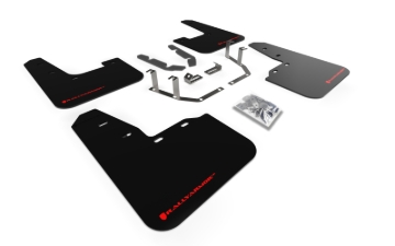 Picture of Rally Armor 18-23 Ford Fiesta ST MK8 Black UR Mud Flap w/Red Logo