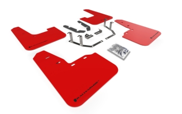 Picture of Rally Armor 18-23 Ford Fiesta ST MK8 Red UR Mud Flap w/Black Logo