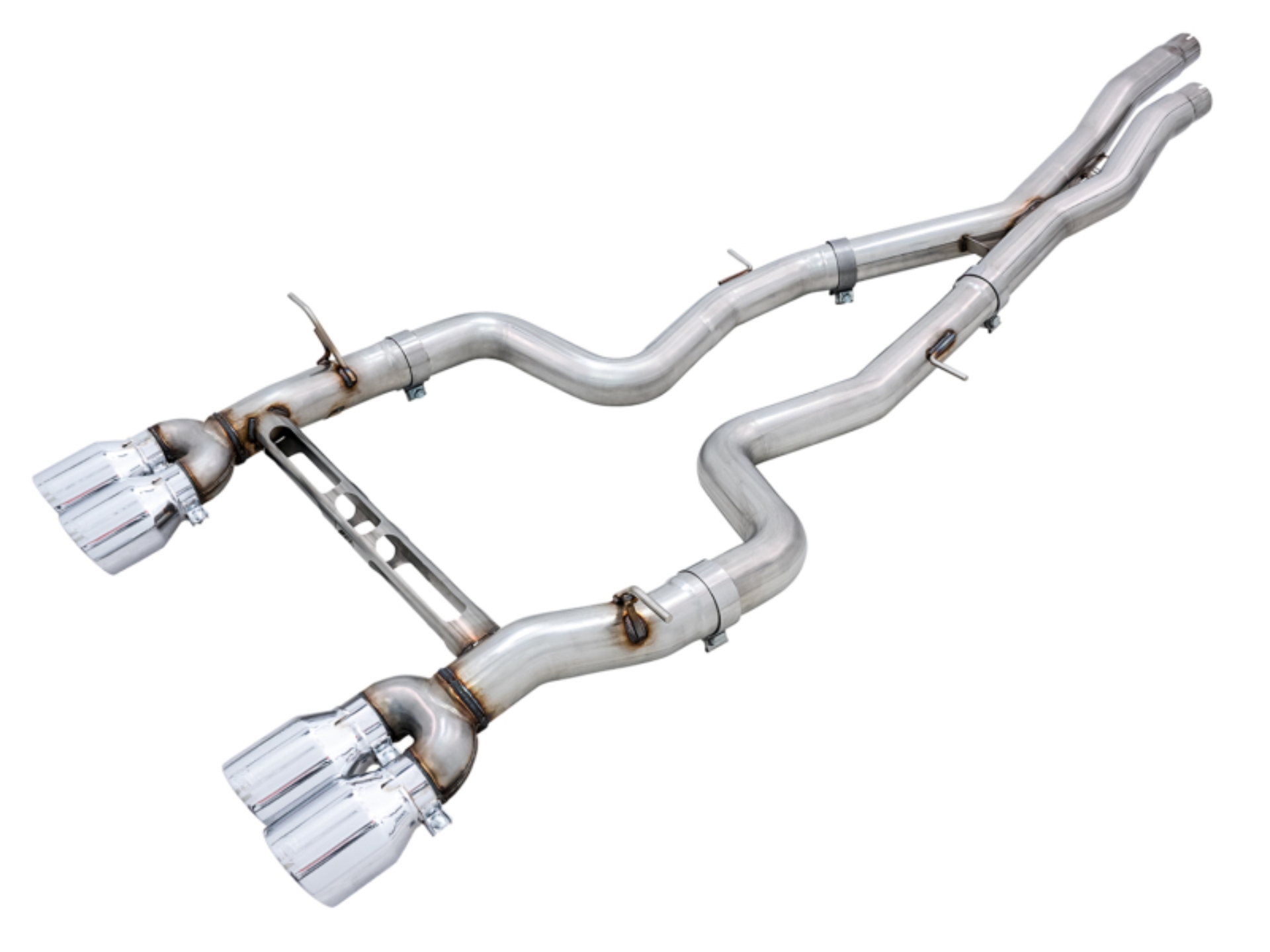 Picture of AWE Tuning BMW F8X M3/M4 Track Edition Cat-Back Exhaust - Chrome Silver Tips