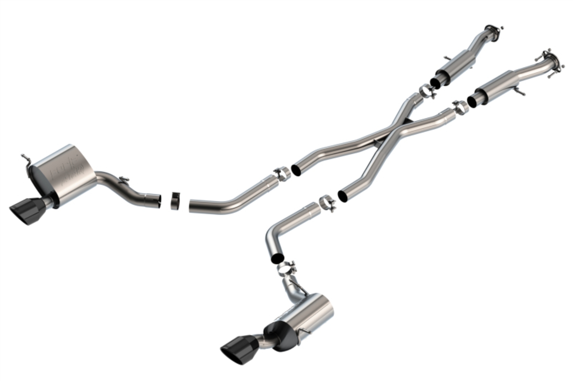 Picture of Borla 15-21 Jeep Grand Cherokee SRT 6.4L V8 AWD ATAK Cat-Back Exhaust System - Black Tips T-304SS