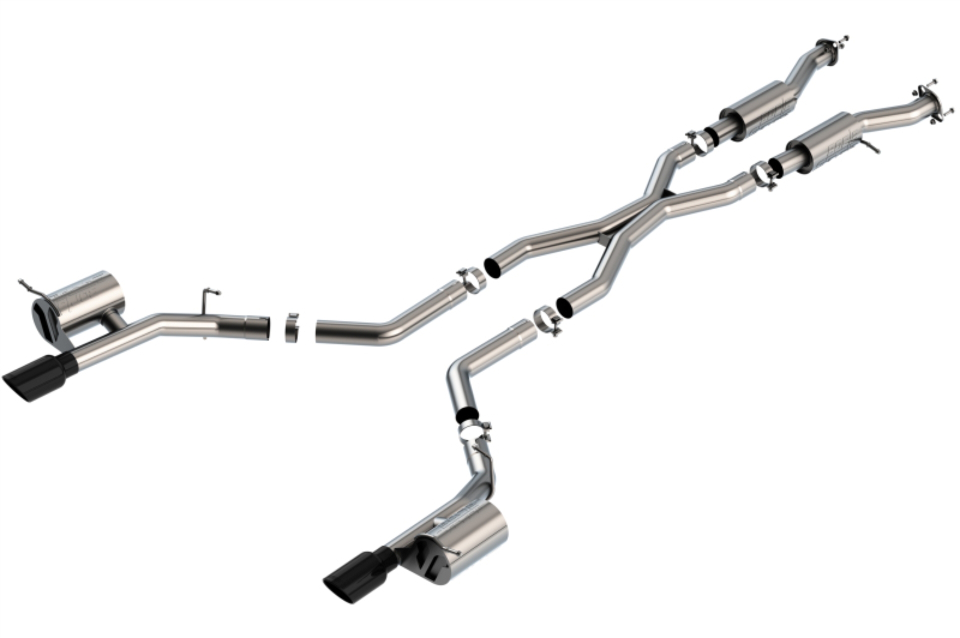 Picture of Borla 2021+ Dodge Durango SRT Hellcat 6.2L V8 AWD S-Type Cat-Back Exhaust System - Black Chrome Tips