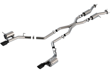 Picture of Borla 2021+ Dodge Durango SRT Hellcat 6.2L V8 AWD S-Type Cat-Back Exhaust System - Black Chrome Tips