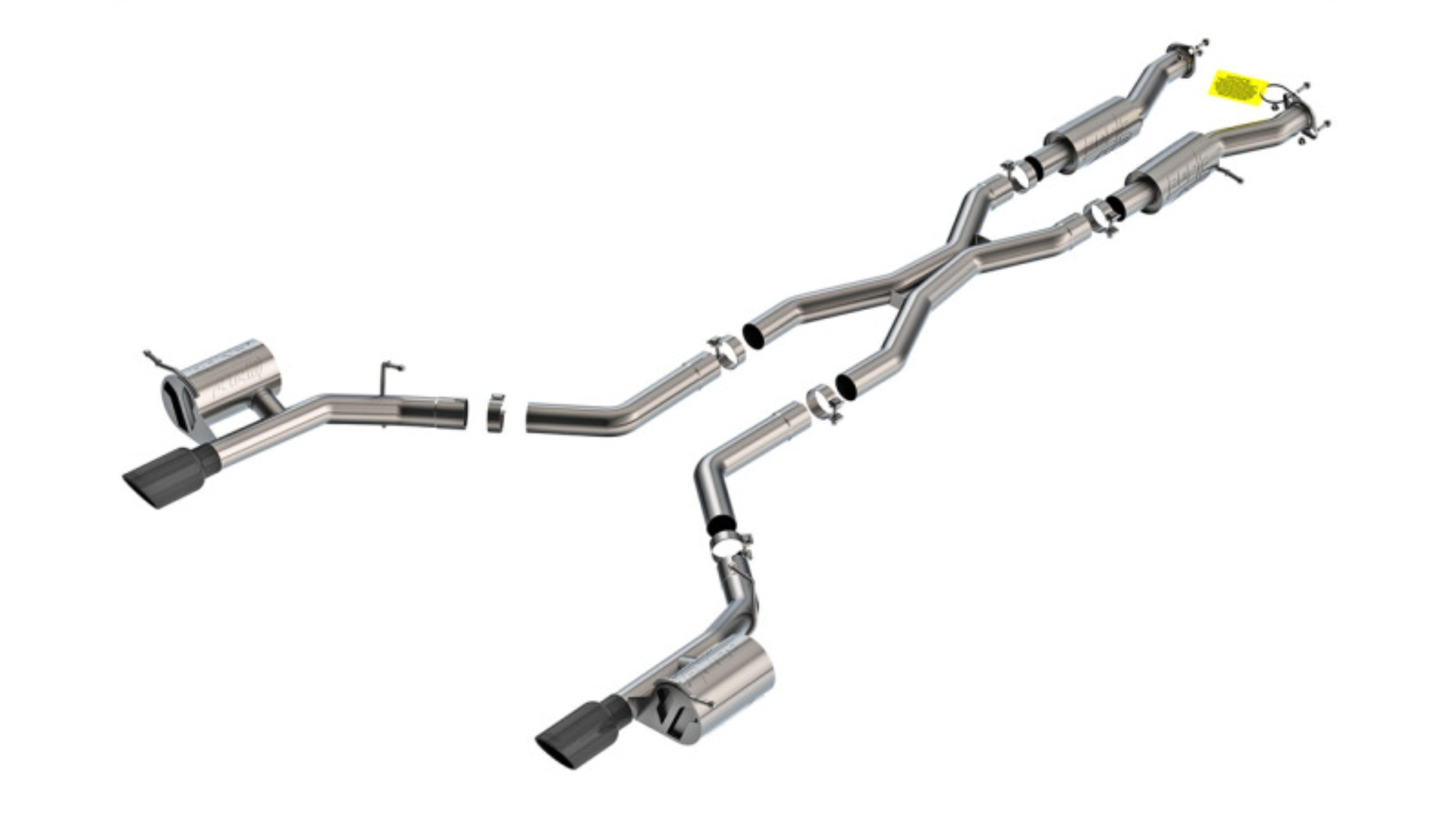 Picture of Borla 2021+ Dodge Durango SRT Hellcat 6.2L V8 AWD ATAK Cat-Back Exhaust System - Black Chrome Tips
