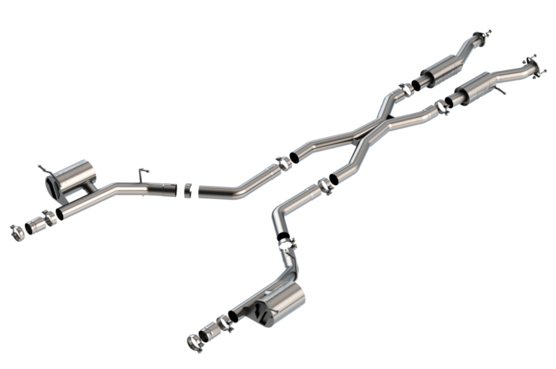 Picture of Borla 2021+ Dodge Durango SRT Hellcat 6.2L V8 AWD S-Type Cat-Back Exhaust System - Factory Tips