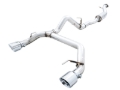 Picture of AWE Tuning 2021+ Ford Bronco 0FG Dual Rear Exit Exhaust w/Chrome Silver Tips & Bash Guard