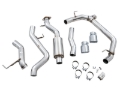 Picture of AWE Tuning 2021+ Ford Bronco 0FG Dual Rear Exit Exhaust w/Chrome Silver Tips & Bash Guard