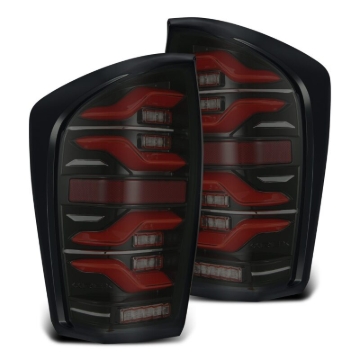 Picture of AlphaRex 16-21 Toyota Tacoma LUXX LED Taillights Blk/Red w/Activ Light/Seq Signal
