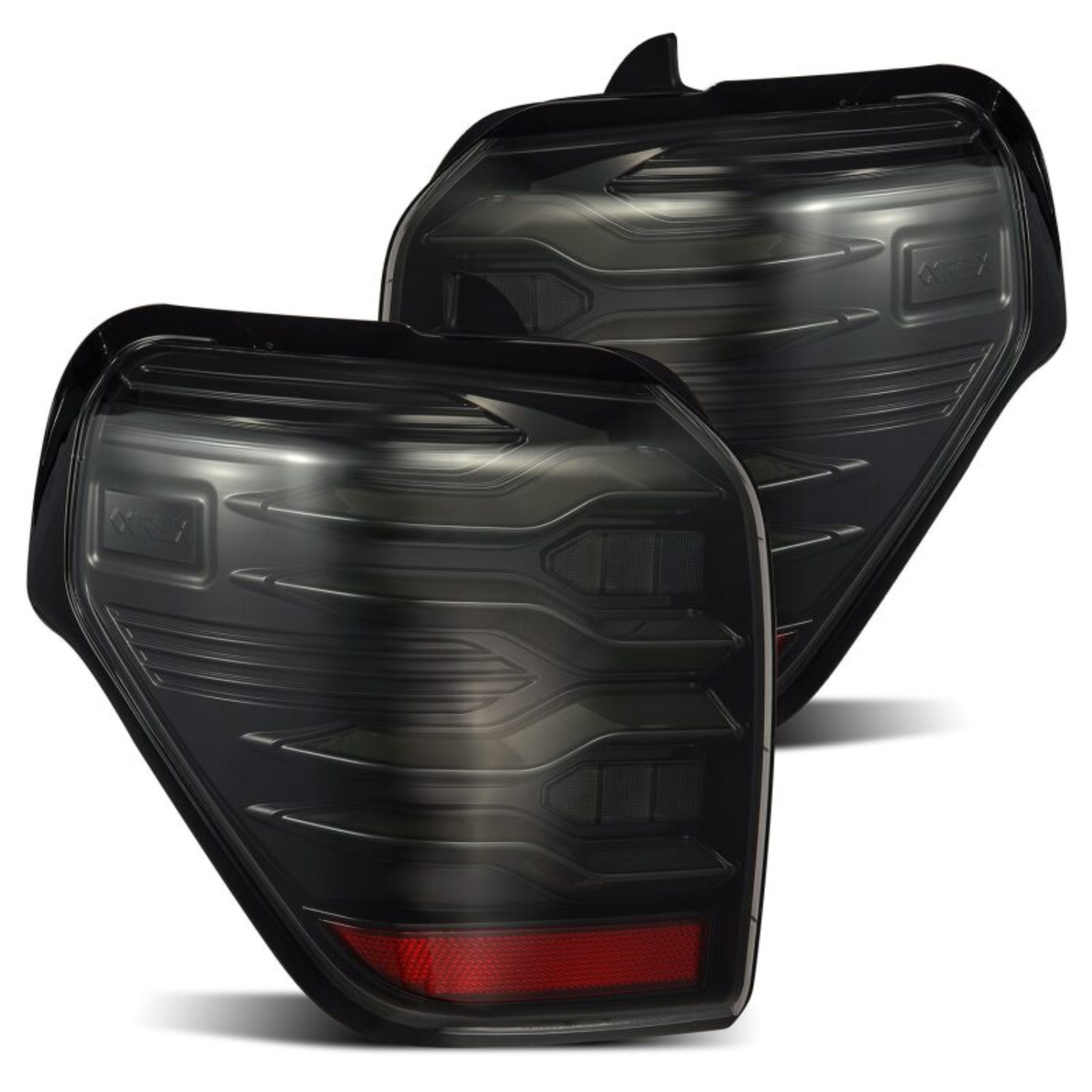 Picture of AlphaRex 10-21 Toyota 4Runner LUXX LED Taillights Alpha Blk w/Activ Light/Seq Signal