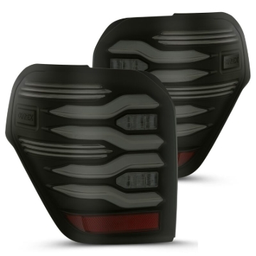 Picture of AlphaRex 10-21 Toyota 4Runner LUXX LED Taillights Blk w/Activ Light/Seq Signal