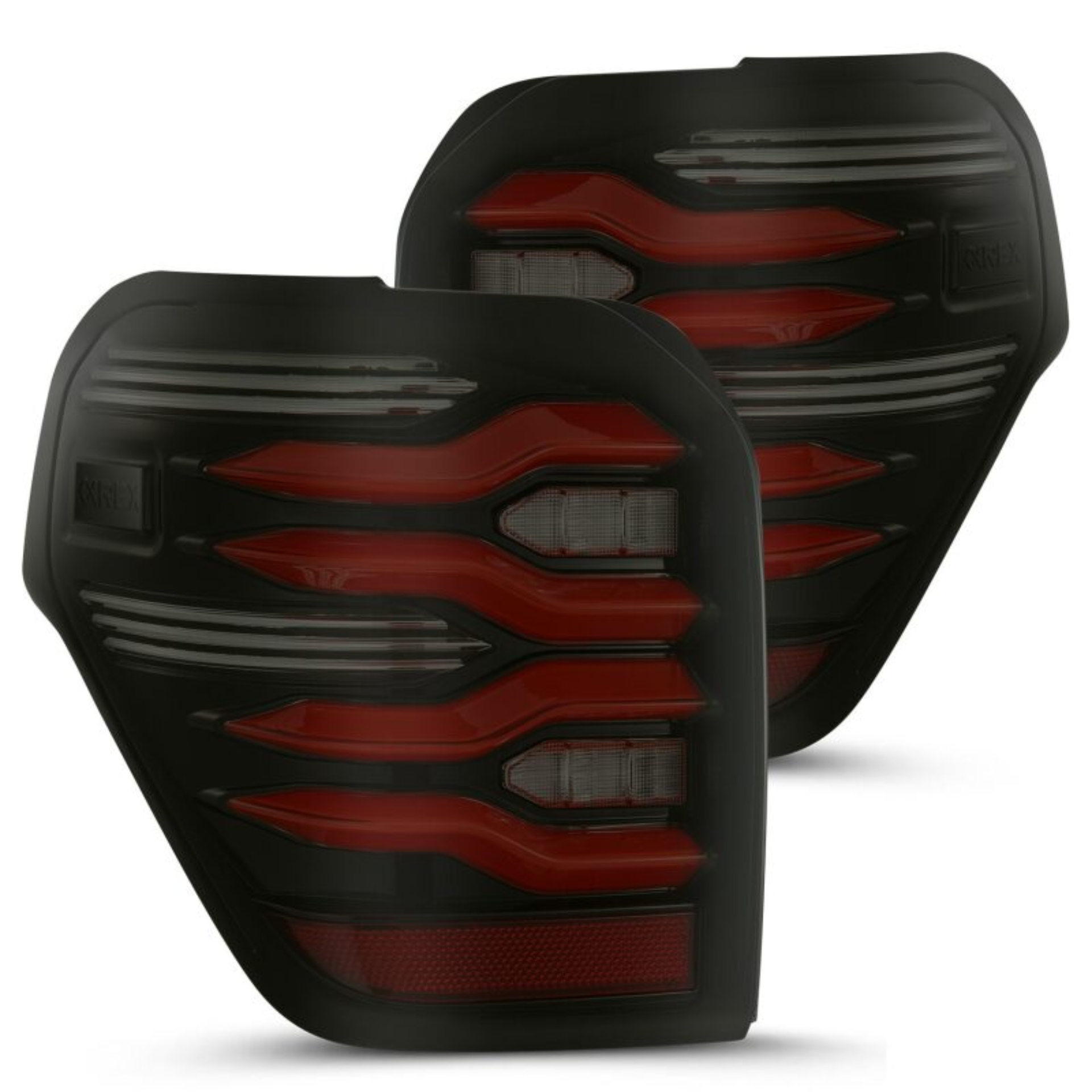Picture of AlphaRex 10-21 Toyota 4Runner LUXX LED Taillights Blk/Red w/Activ Light/Seq Signal