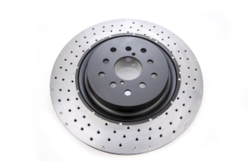 Picture of DBA 04-17 Subaru WRX STi Front Cross Drilled/Dimpled 4000 XD Series Rotor