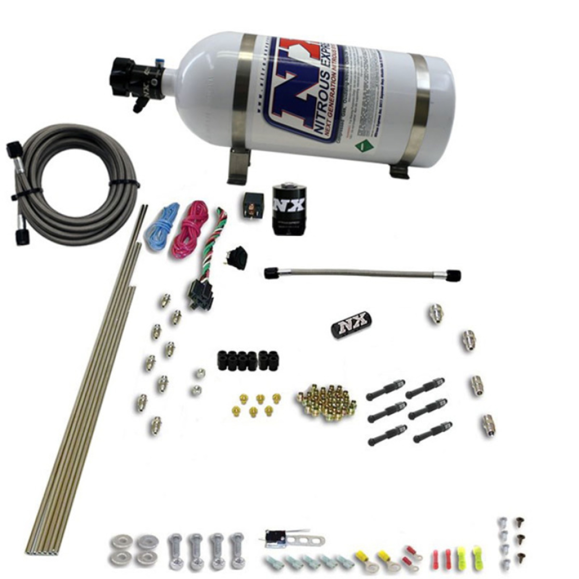 Picture of Nitrous Express 6 Cyl Dry Direct Port Nitrous Kit w/ 12lb Bottle