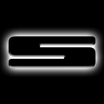 Picture of ORACLE Lighting Universal Illuminated LED Letter Badges - Matte Blk Surface Finish - S