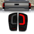 Picture of ANZO 16-21 Toyota Tacoma LED Tail Lights - w/ Light Bar Sequential Black Housing & Smoke Lens