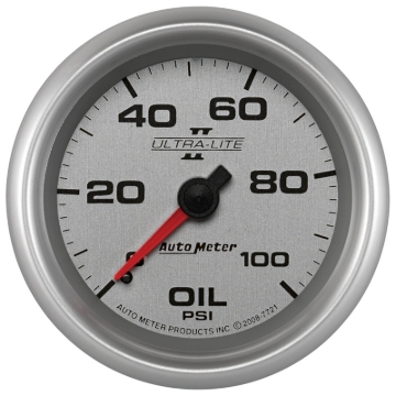 Picture of Autometer Ultra-Lite II 2 5/8in 100psi Mechanical Oil Temp Gauge