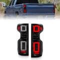 Picture of ANZO 19-21 Chevy Silverado Full LED Taillights Black Housing Clear Lens G2 (w/C light Bars)