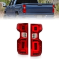 Picture of ANZO 19-21 Chevy Silverado Full LED Taillights Chrome Housing Red/Clear Lens G2 (w/C light Bars)