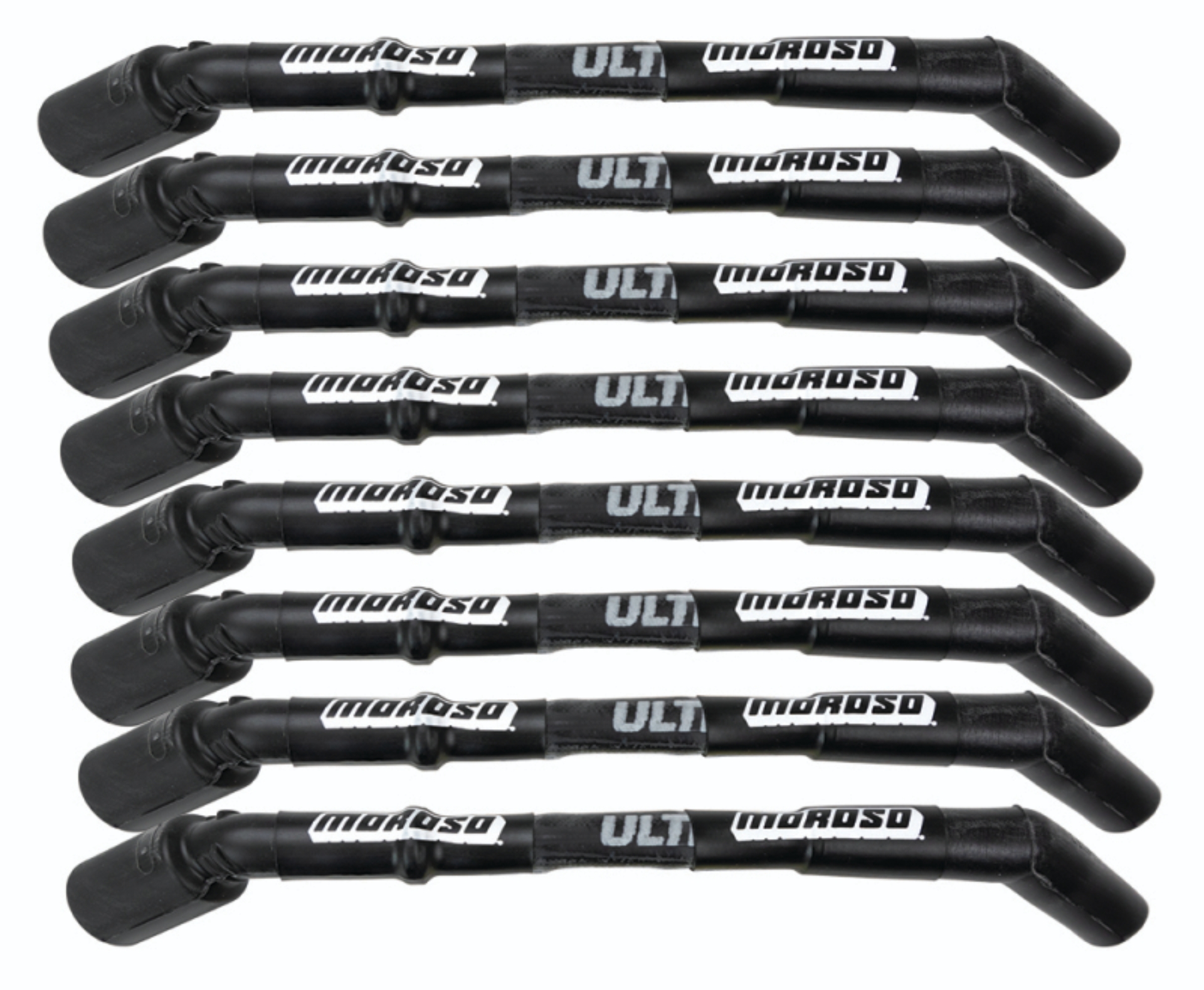 Picture of Moroso GM LS Ultra 40 Custom Fit Sleeved Ignition Wire Set 8in 135 Deg Boots - Black