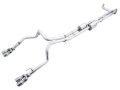 Picture of AWE Tuning 4th Gen GM 1500 6.2L 0FG Cat-Back Split Rear Exit (w/ Bumper Cutouts) - Quad Chrome Tips